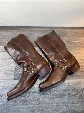 Orvis Dark Brown Leather Harness Boots men’s SZ 12